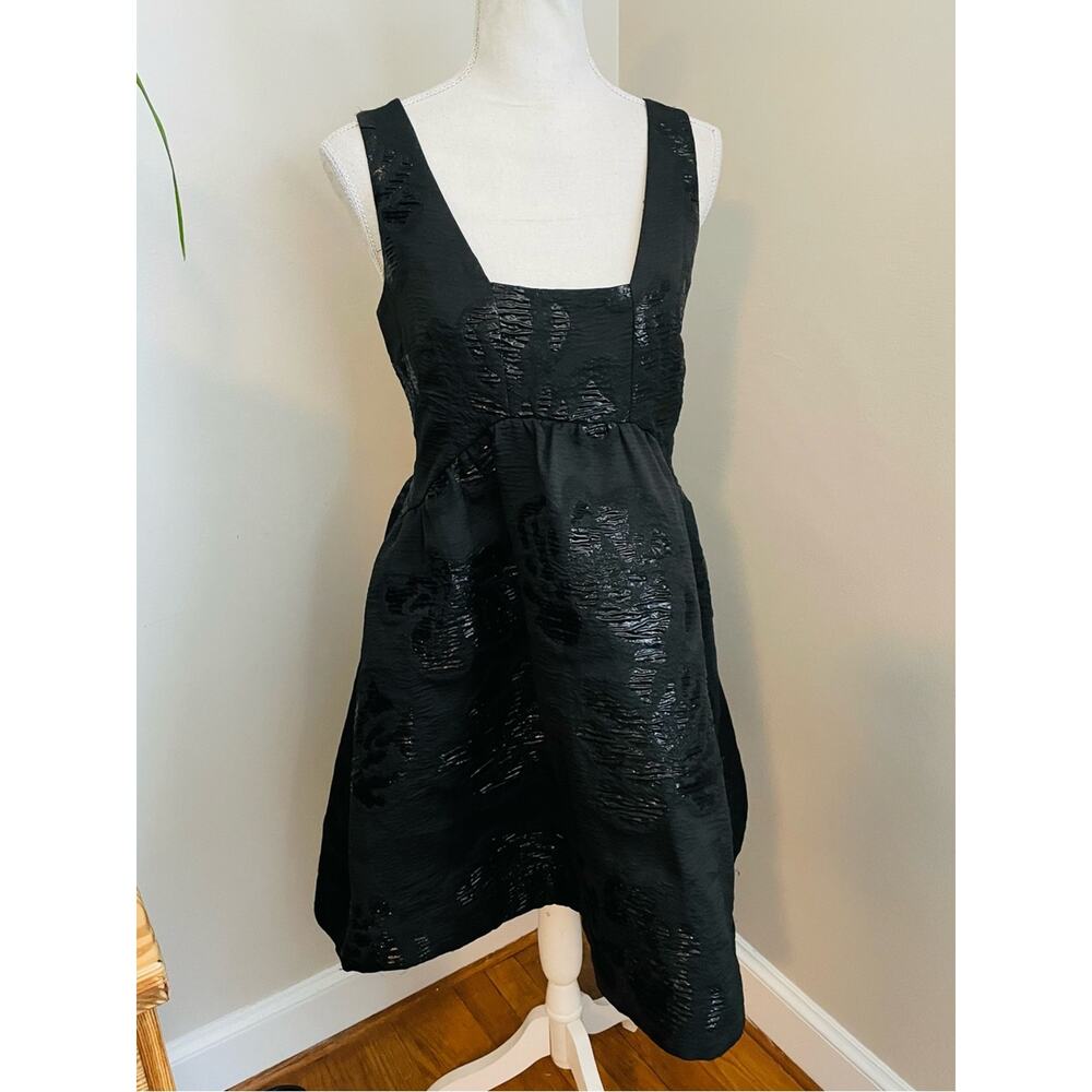 Anthropologie Maeve Jacquard Mini Dress in black - Picture 4 of 8